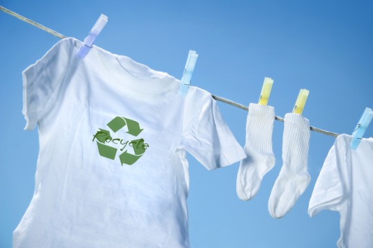 Clothes drying on clothesline